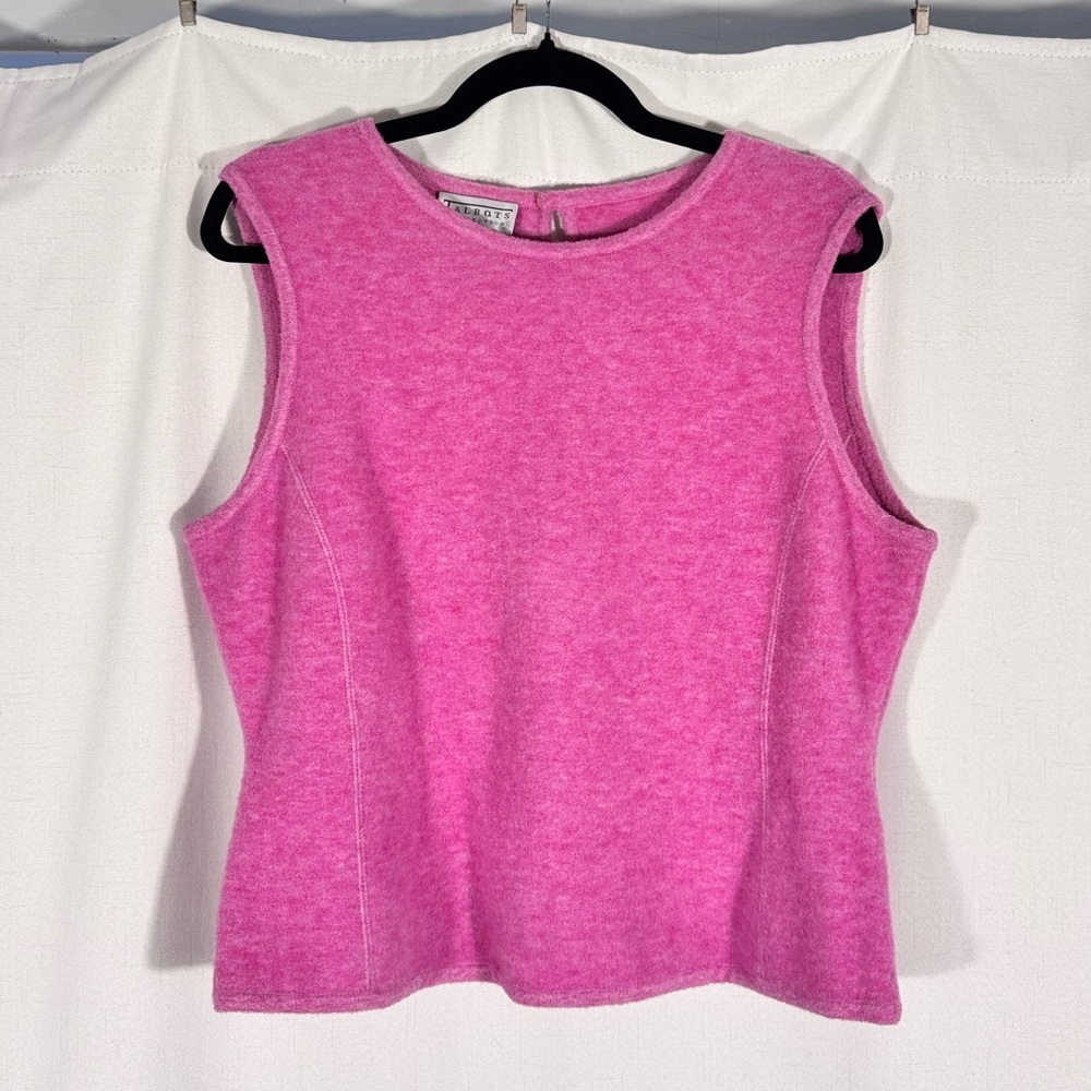 Talbots Collection Wool Blend Pink Sleeveless Knit Top